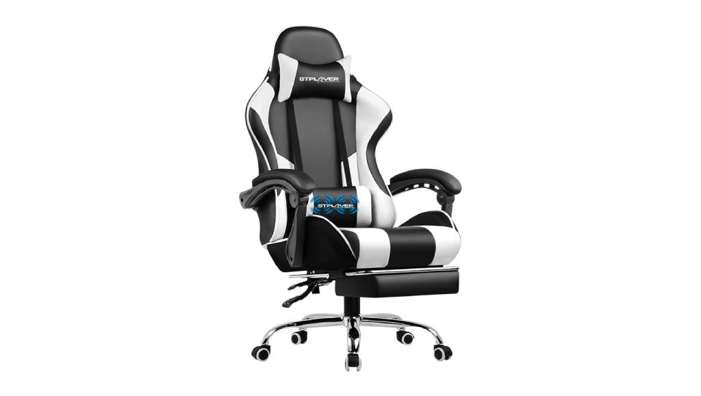 GTPLAYER Gaming Chair with Footrest and Lumbar Support