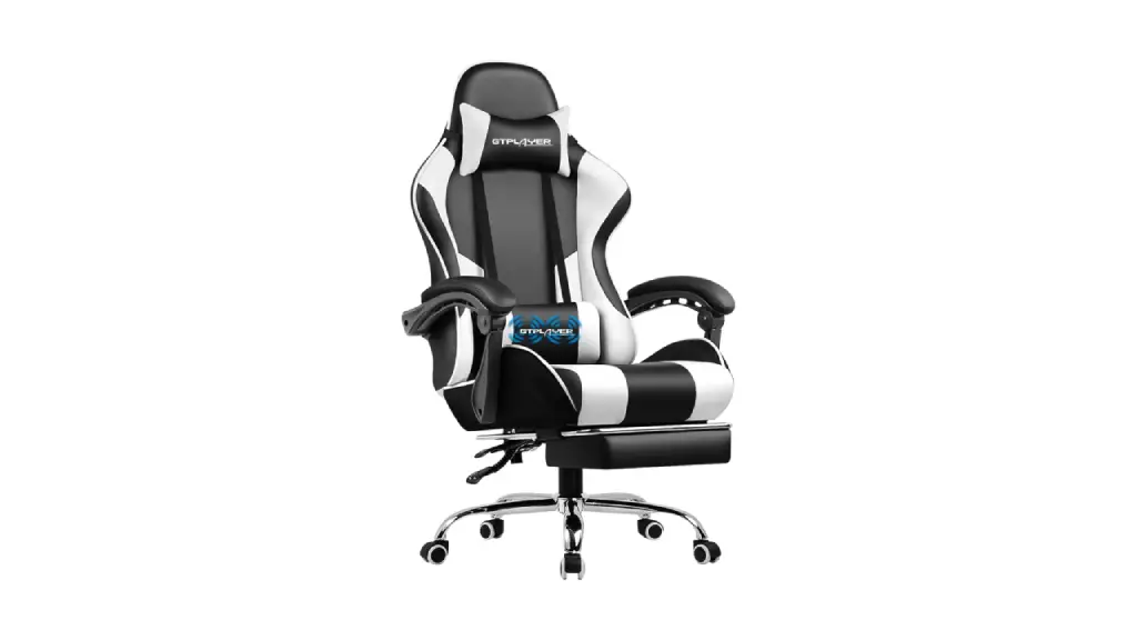 GTPLAYER Gaming Chair, Computer Chair with Footrest and Lumbar Support