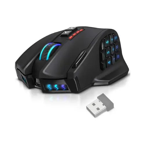 UtechSmart Venus Pro RGB Wireless MMO Gaming Mouse