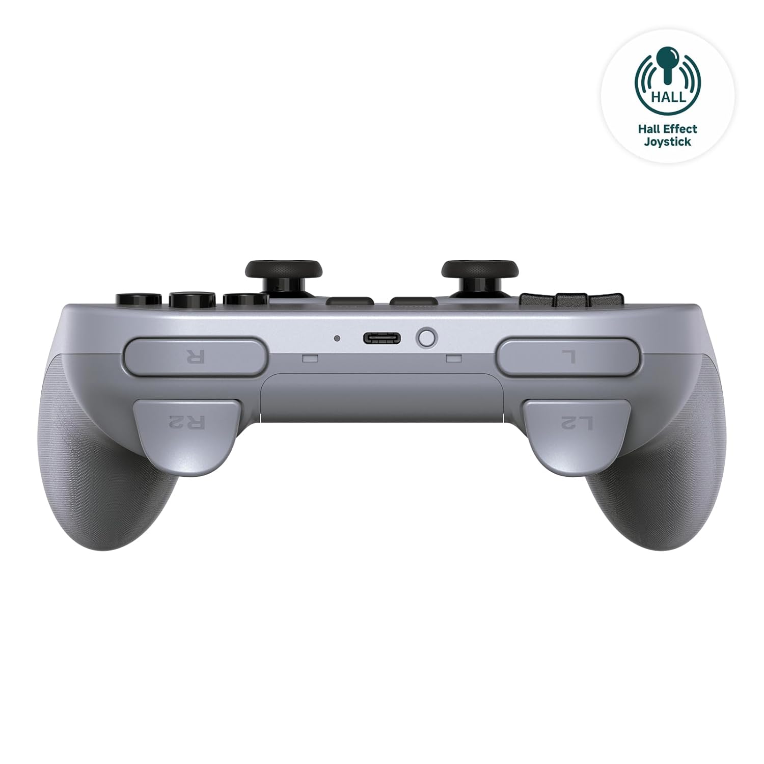 8Bitdo Pro 2 Bluetooth Controller for Switch, Hall Effect Joystick Update, Wireless Gaming Controller for Switch, PC, Android, and Steam Deck & Apple (Gray Edition)