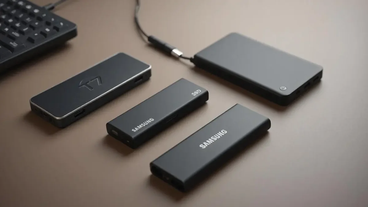 A selection of high-performance external SSDs designed for portable gaming, featuring compact designs, fast read and write speeds, and compatibility with various gaming consoles and PCs. Key models include the Samsung T7 Portable SSD, SanDisk Extreme Portable SSD, and Crucial X8 Portable SSD. Each offers durable construction, advanced thermal management, and efficient data transfer, ensuring a seamless gaming experience on the go. Ideal for gamers seeking reliable storage solutions for large game libraries and quick loading times, with sleek aesthetics and lightweight portability.
Best External SSDs for Portable Gaming