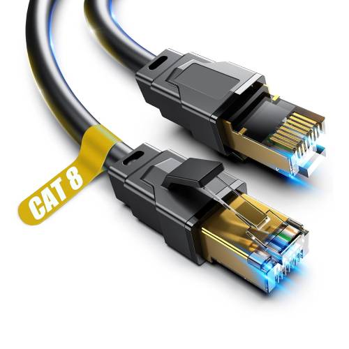 Cat 8 Ethernet Cable, 10ft Heavy Duty High Speed Internet Network Cable