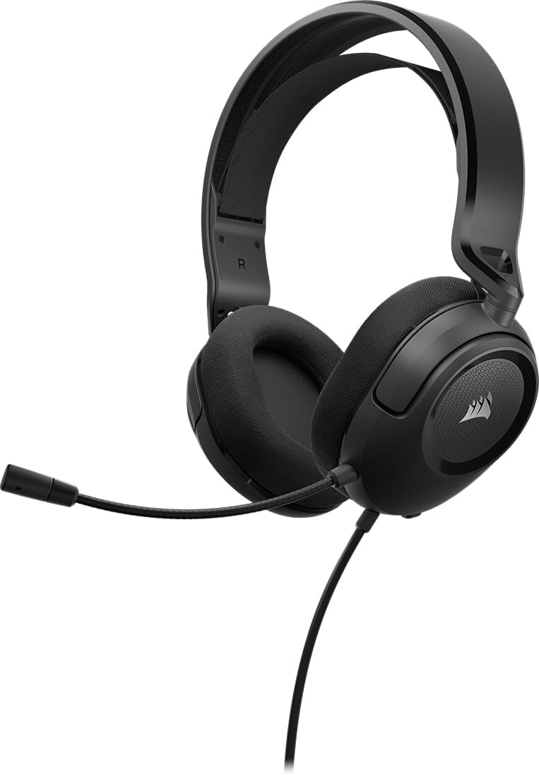 Corsair HS35 v2 Multiplatform Wired Gaming Headset – Flexible Omni-Directional Microphone – Universal 3.5mm Connection – PC, Mac, PS5, PS4, Xbox, Nintendo Switch, Mobile