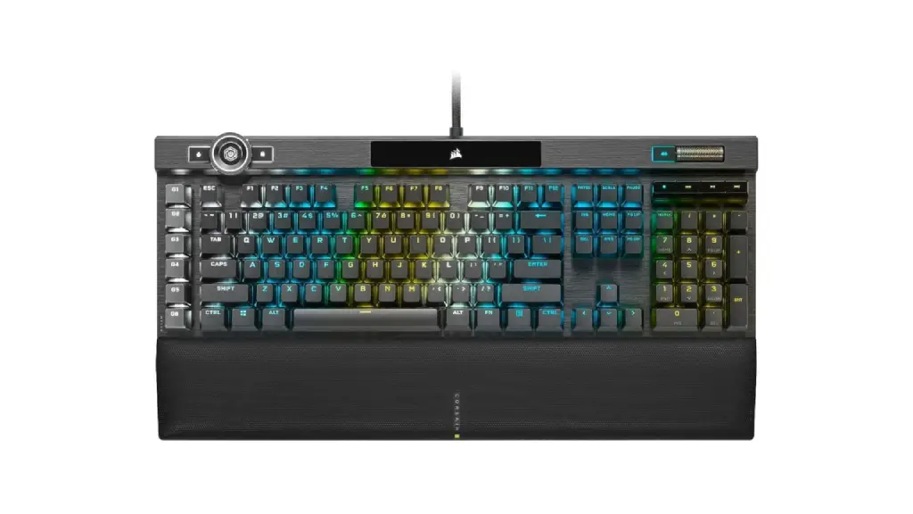 Corsair K100 RGB Optical-Mechanical Wired Gaming Keyboard - OPX Switches - PBT Double-Shot Keycaps - Elgato Stream Deck and iCUE Compatible