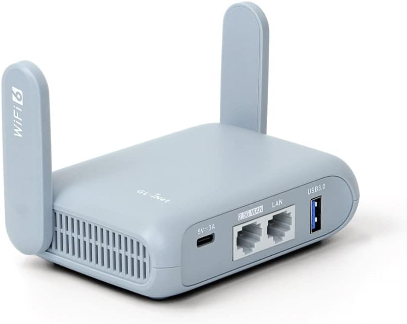 GL.iNet GL-MT3000 (Beryl AX) Portable Travel Router, Pocket-Sized Wi-Fi 6 Wireless Travel Gigabit Router