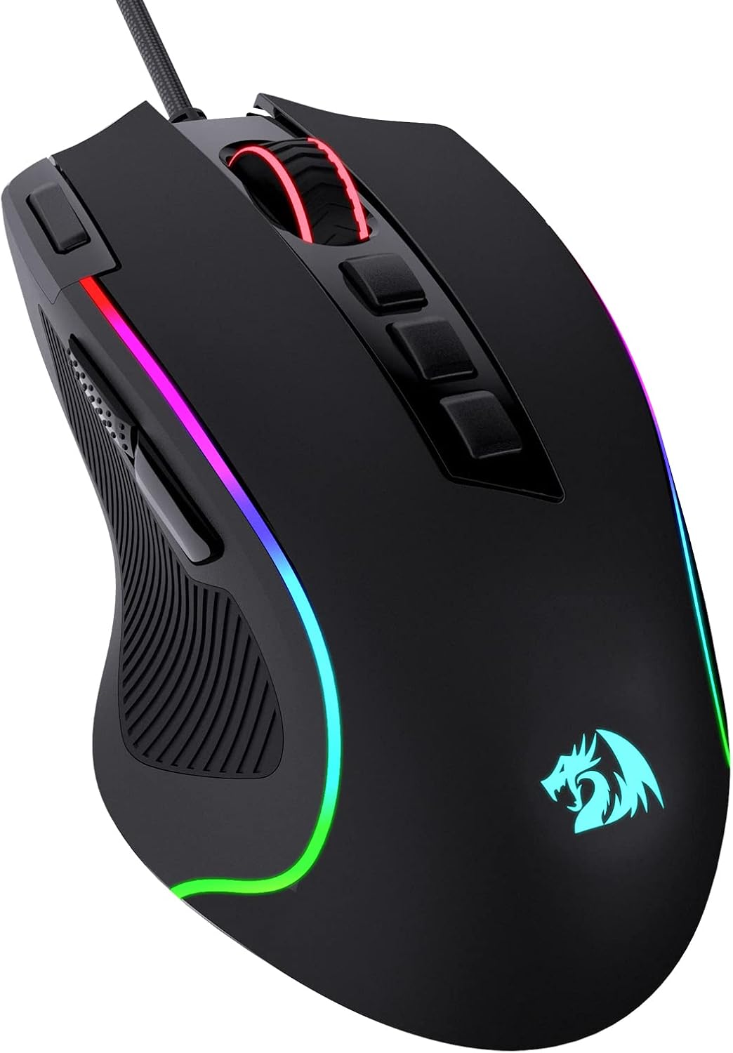 Redragon M612 Predator RGB Gaming Mouse, 8000 DPI Wired Optical Gamer Mouse with 11 Programmable Buttons & 5 Backlit Modes, Software Supports DIY Keybinds Rapid Fire Button