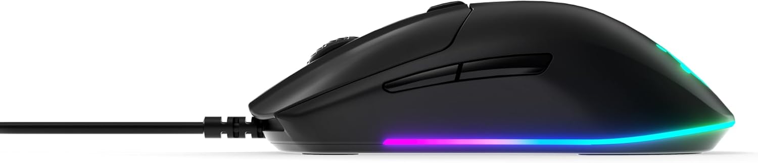 SteelSeries Rival 3 Gaming Mouse - 8,500 CPI TrueMove Core Optical Sensor - 6 Programmable Buttons - Split Trigger Buttons - Brilliant Prism RGB Lighting, Ergonomic