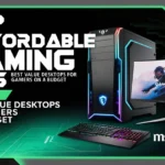 Affordable gaming computer setup 2025 with RGB-lit gaming PC and accessories for budget gamers new gaming setup