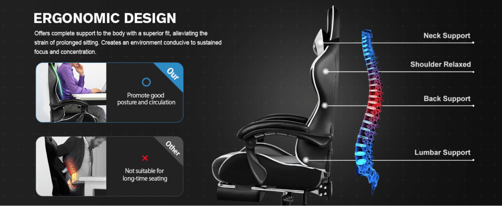 GTPLAYER Budget Gaming Chair: Enhanced Comfort and Ergonomics