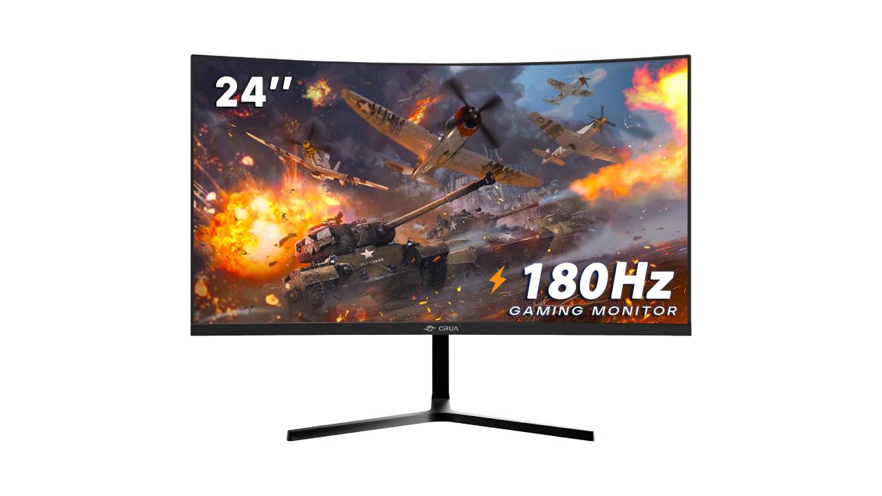 CRUA 24 Inch Curved Gaming Monitor