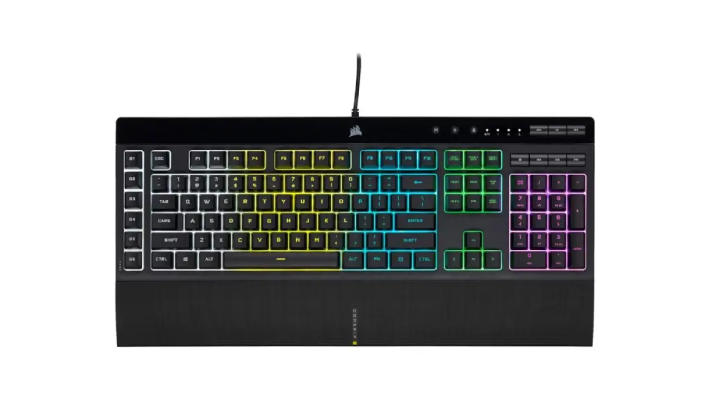 Corsair K55 RGB PRO Membrane Wired Gaming Keyboard – IP42 Dust and Spill-Resistant – 6 Macro Keys with Elgato Integration – iCUE Compatible