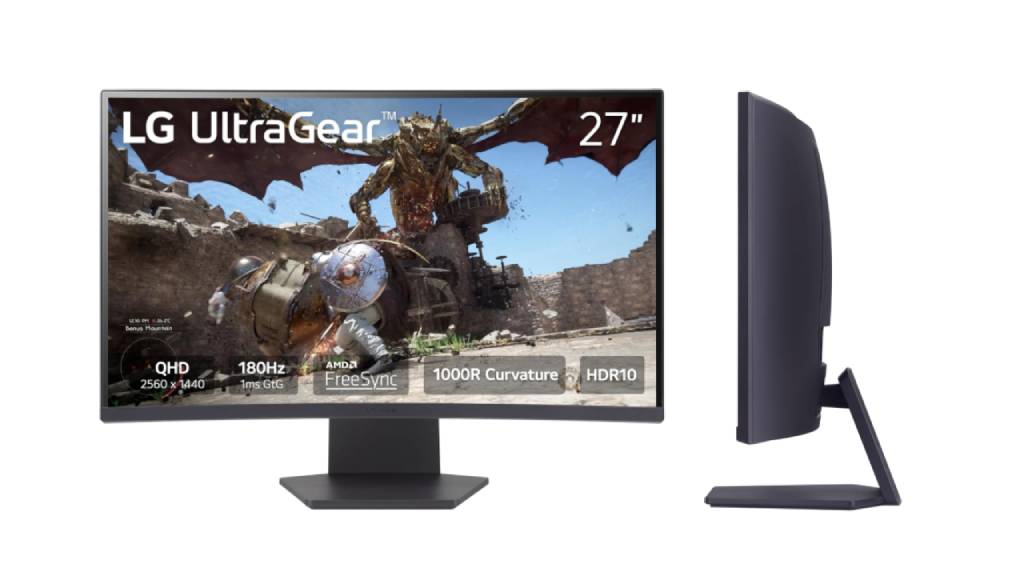 LG 27GS60QC-B Ultragear 27-Inch QHD Curved Gaming Monitor