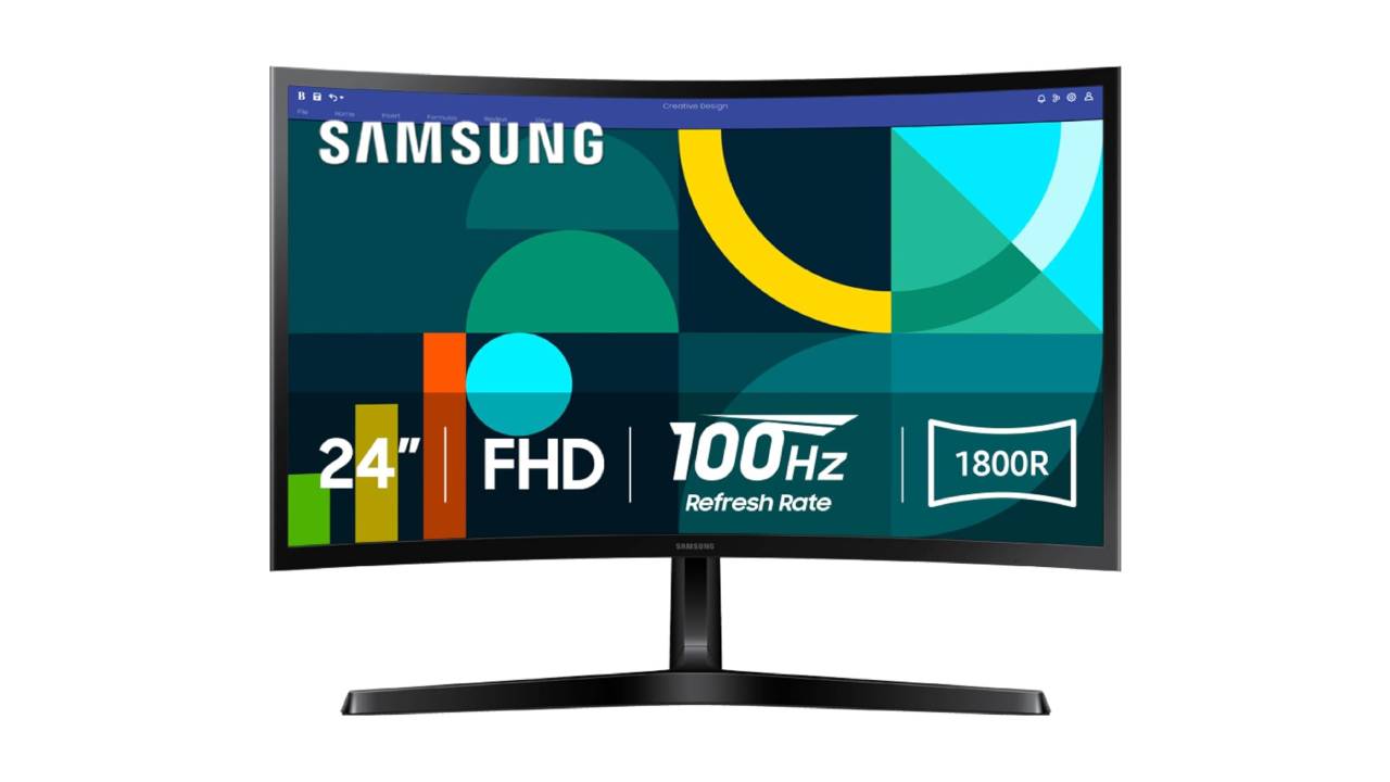 SAMSUNG 24 Inch Essential S3 S36GD Series FHD 1800R Curved Computer Monitor 1