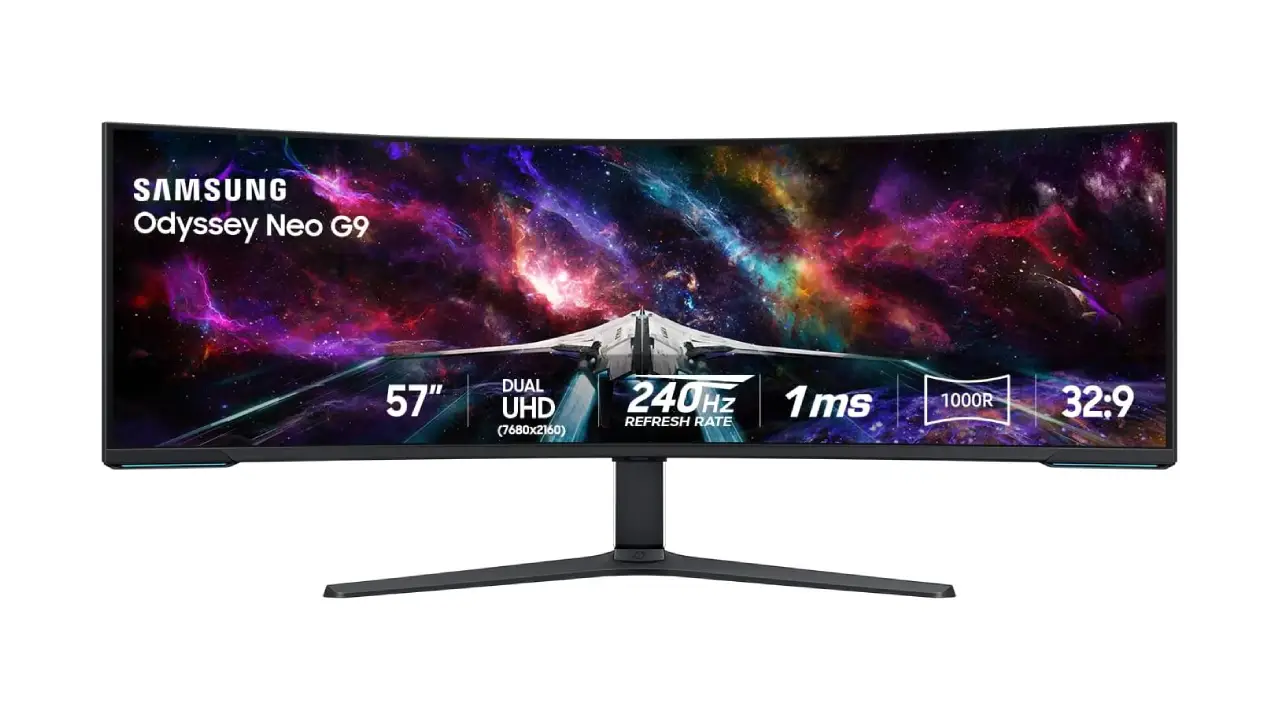 SAMSUNG Odyssey Neo G9 57-Inch Dual UHD 1000R 4K Curved Gaming Monitor