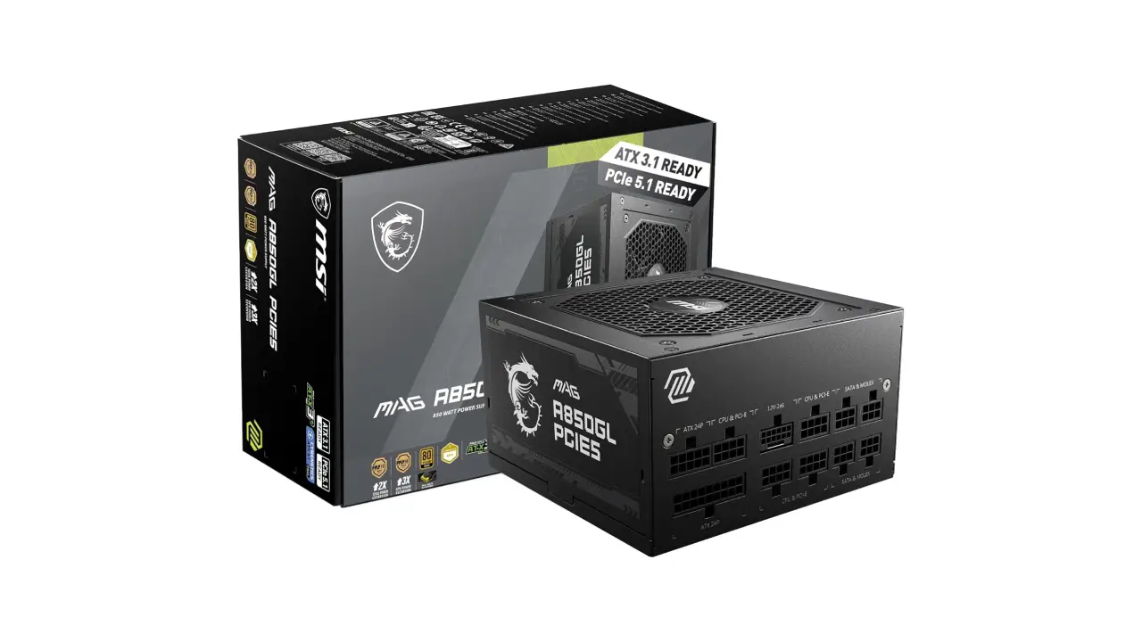 Best 850W Power Supplies in 2025 (Top Picks for Gaming PCs & High-Performance Builds) 3 MSI MAG A850GL PCIE 5.1 & ATX 3.1 Gaming Power Supply