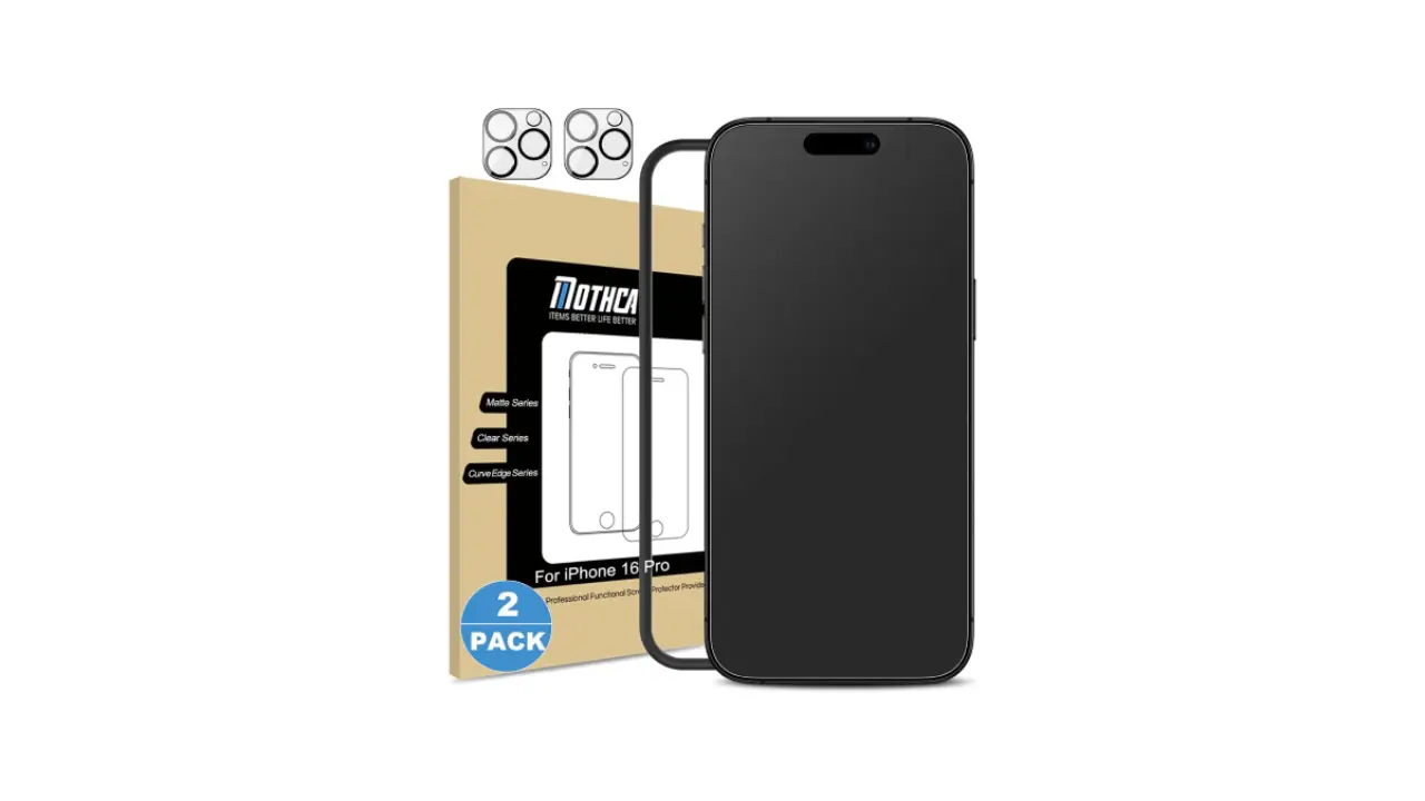 Mothca 2 Pack Matte Glass Screen Protector for iPhone 16 Pro