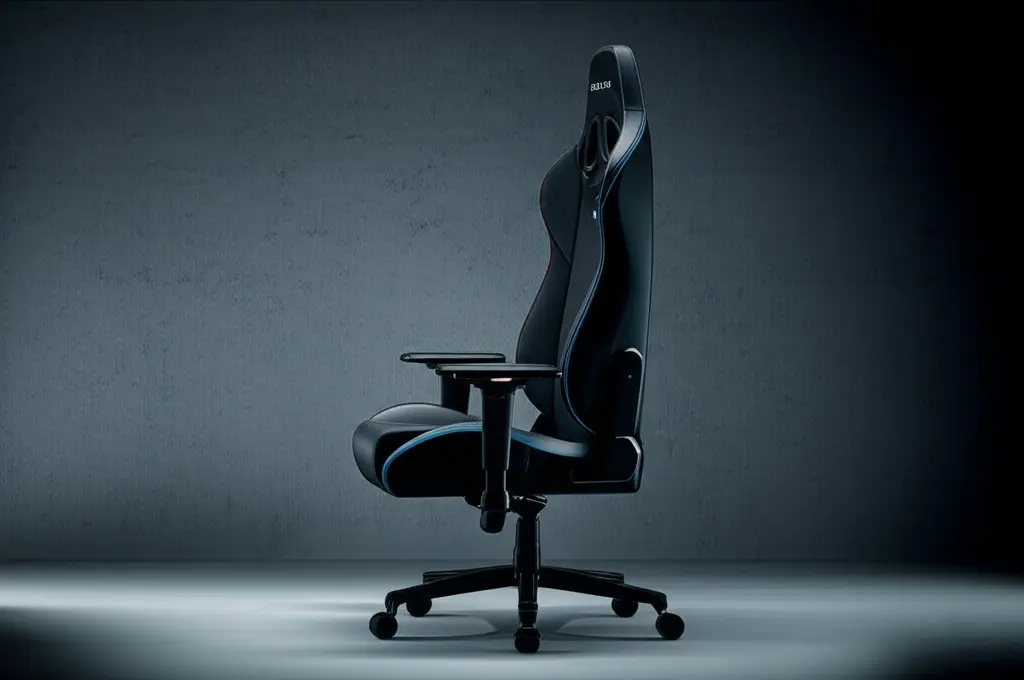 Are Gaming Chairs a Gimmick? We Review the Secretlab Titan Evo 2022 1 A Secretlab Titan Evo 2022 chair in a professional gaming and home office setup with multiple monitors.